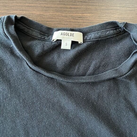 AGOLDE | Mariam Classic Fit Short Sleeve T-shirt - Small // Black - Picture 4 of 7
